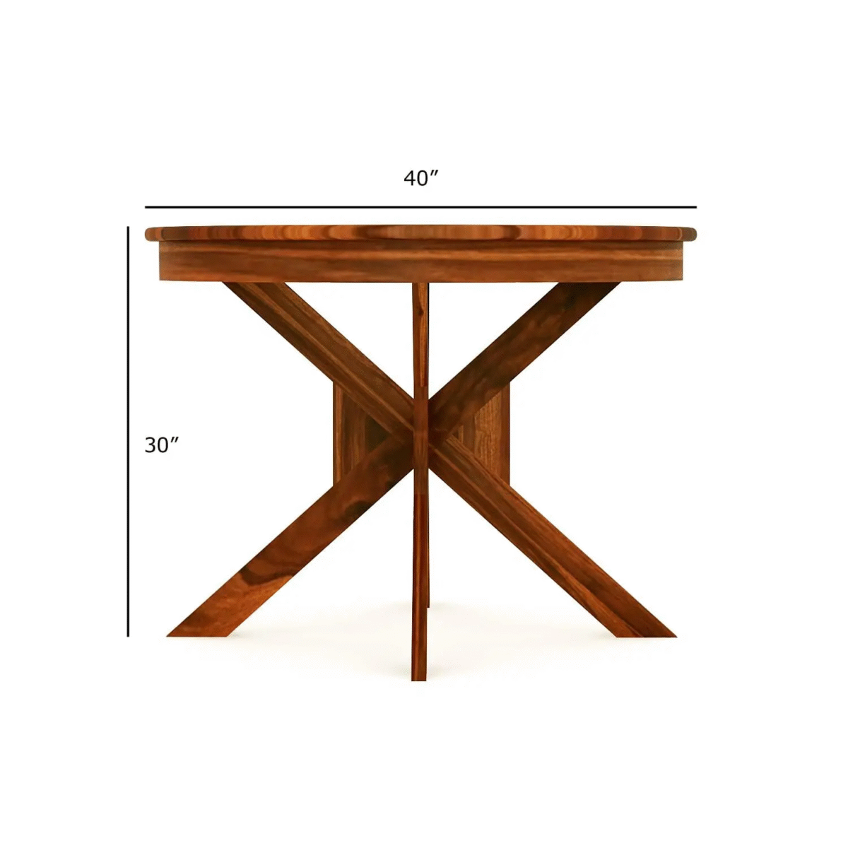 Solid Wood Dining Table Set | Wooden Dining Table and Chair | Round Table Top | Sheesham Wood - Image 4
