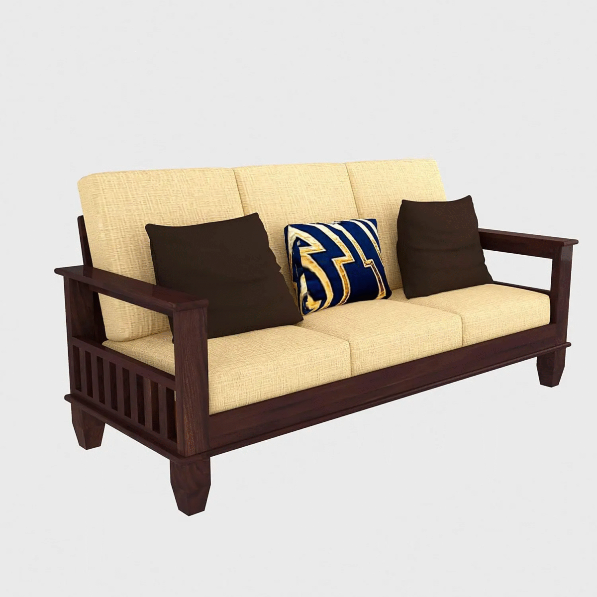 Regular Sofa Set | Simple Sofa Set Design | Sheesham Wood Sofa Set For Living Room - Image 7
