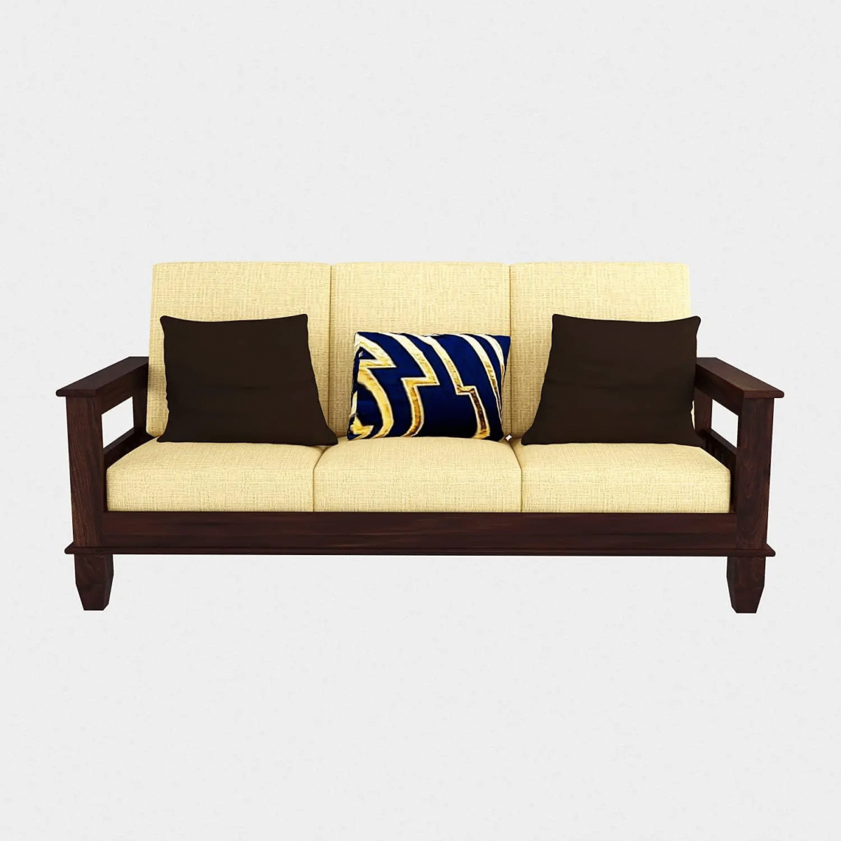 Regular Sofa Set | Simple Sofa Set Design | Sheesham Wood Sofa Set For Living Room - Image 3