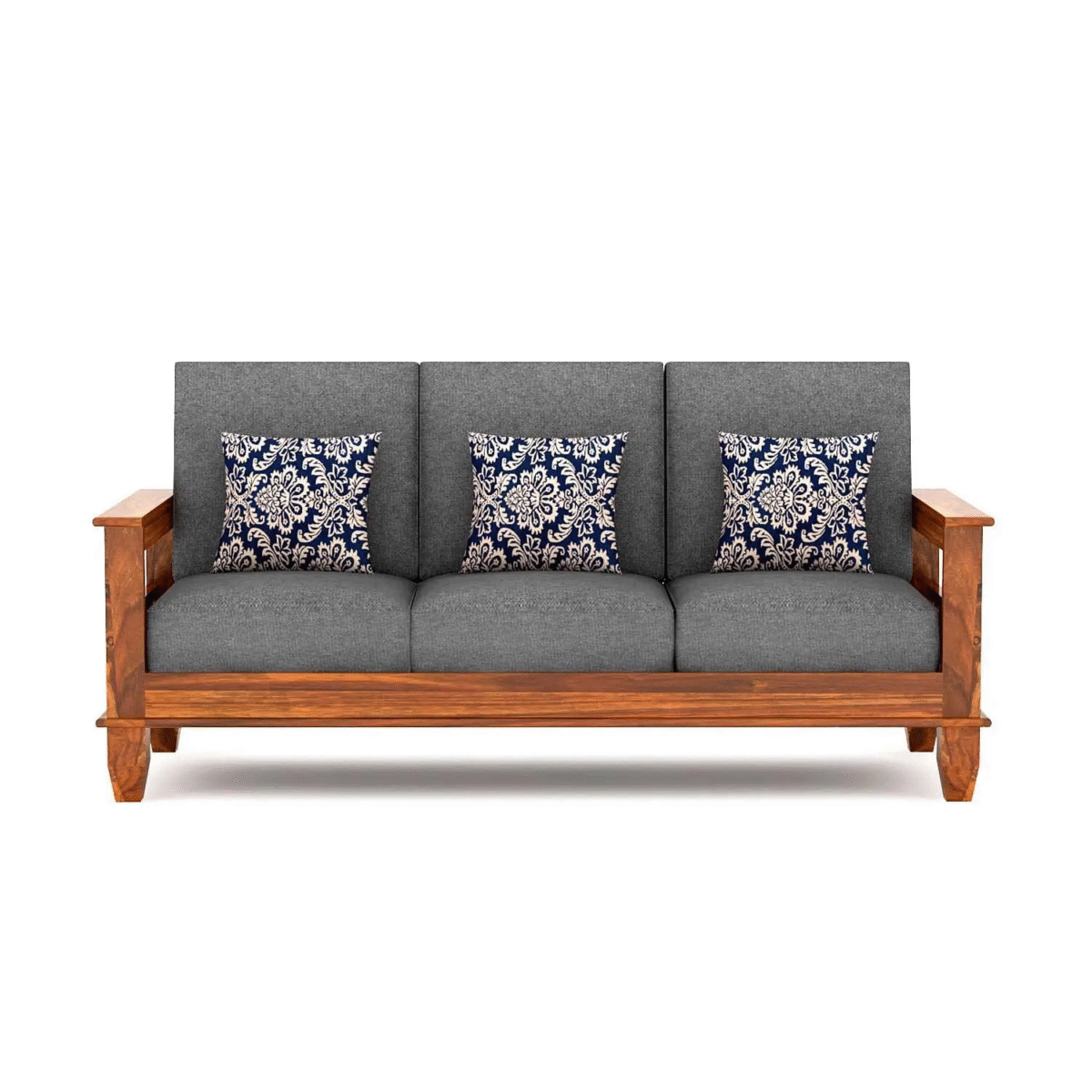 Wooden Sofa Set Design Indian Style | Solid Sheesham wood | X Design Wooden Sofa Set - Image 3