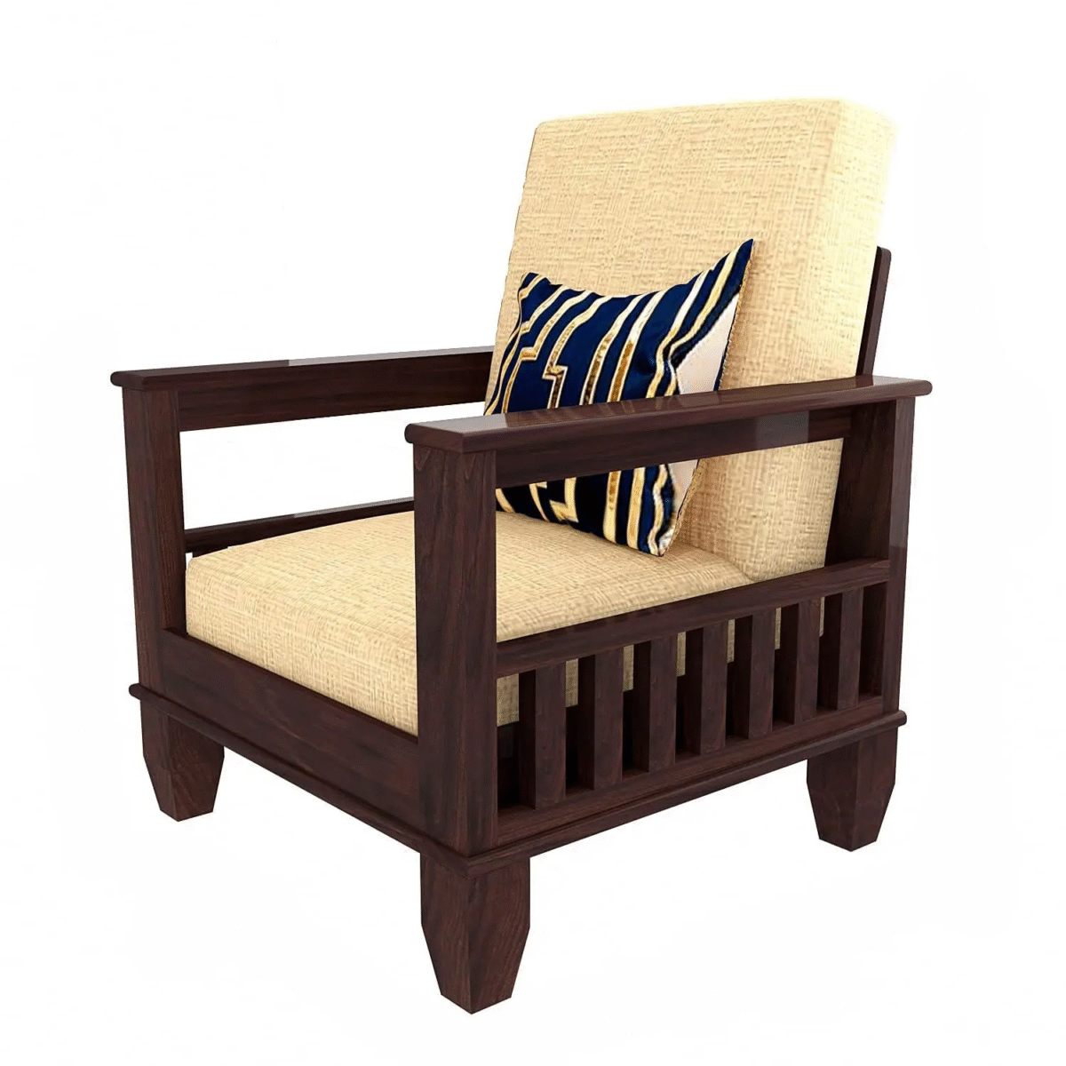 Regular Sofa Set | Simple Sofa Set Design | Sheesham Wood Sofa Set For Living Room - Image 6