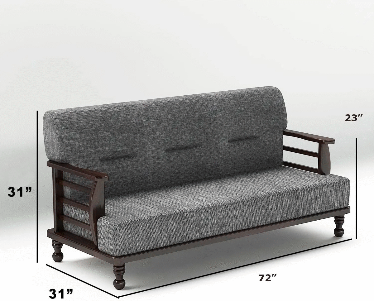 Wooden Sofa Set Design Indian Style | Solid Sheesham wood | 5 Seater Fancy Design  Sofa Set - Image 4