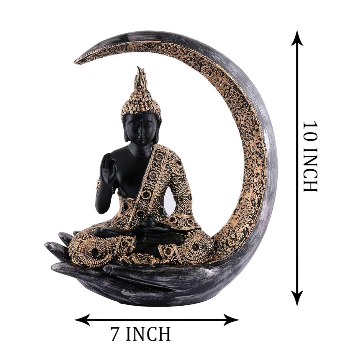 Buddha Statue Decorative showpiece Items | Religious Idol Figurine Sculpture Spiritual Gift Decoration | Gautam Buddha Statue - Image 6