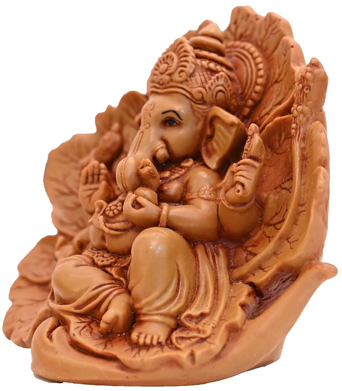 Ganesh Ganpati Bappa (Shoeflower) Idol for Car Dashboard | Living Room | Drawing Room | House Warming | Puja Ghar | Decoration & Gifting - Image 2