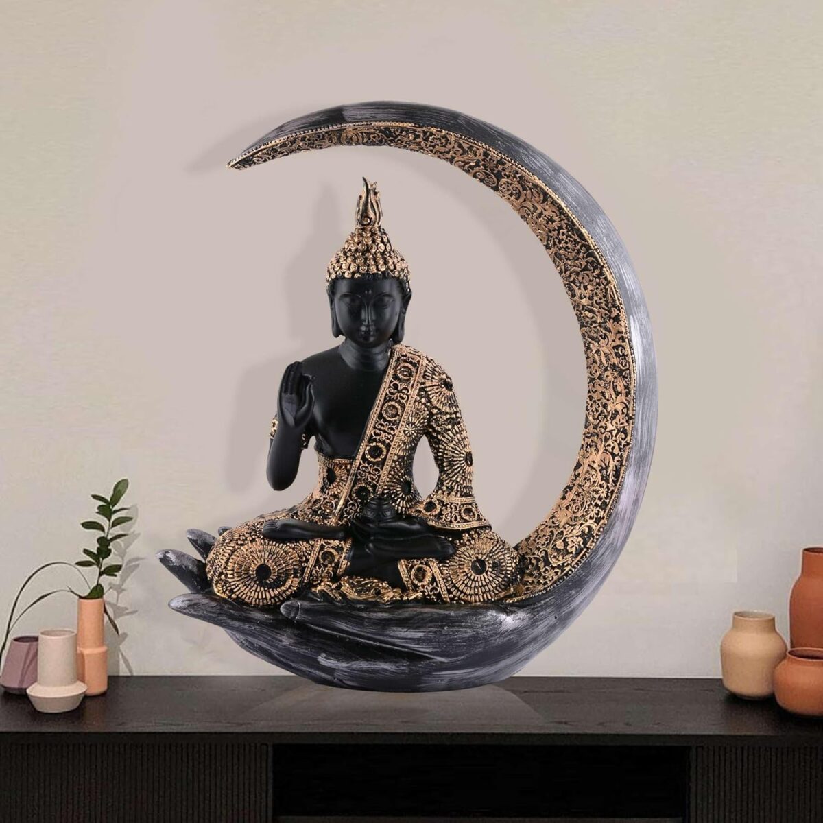 Buddha Statue Decorative showpiece Items | Religious Idol Figurine Sculpture Spiritual Gift Decoration | Gautam Buddha Statue - Image 3
