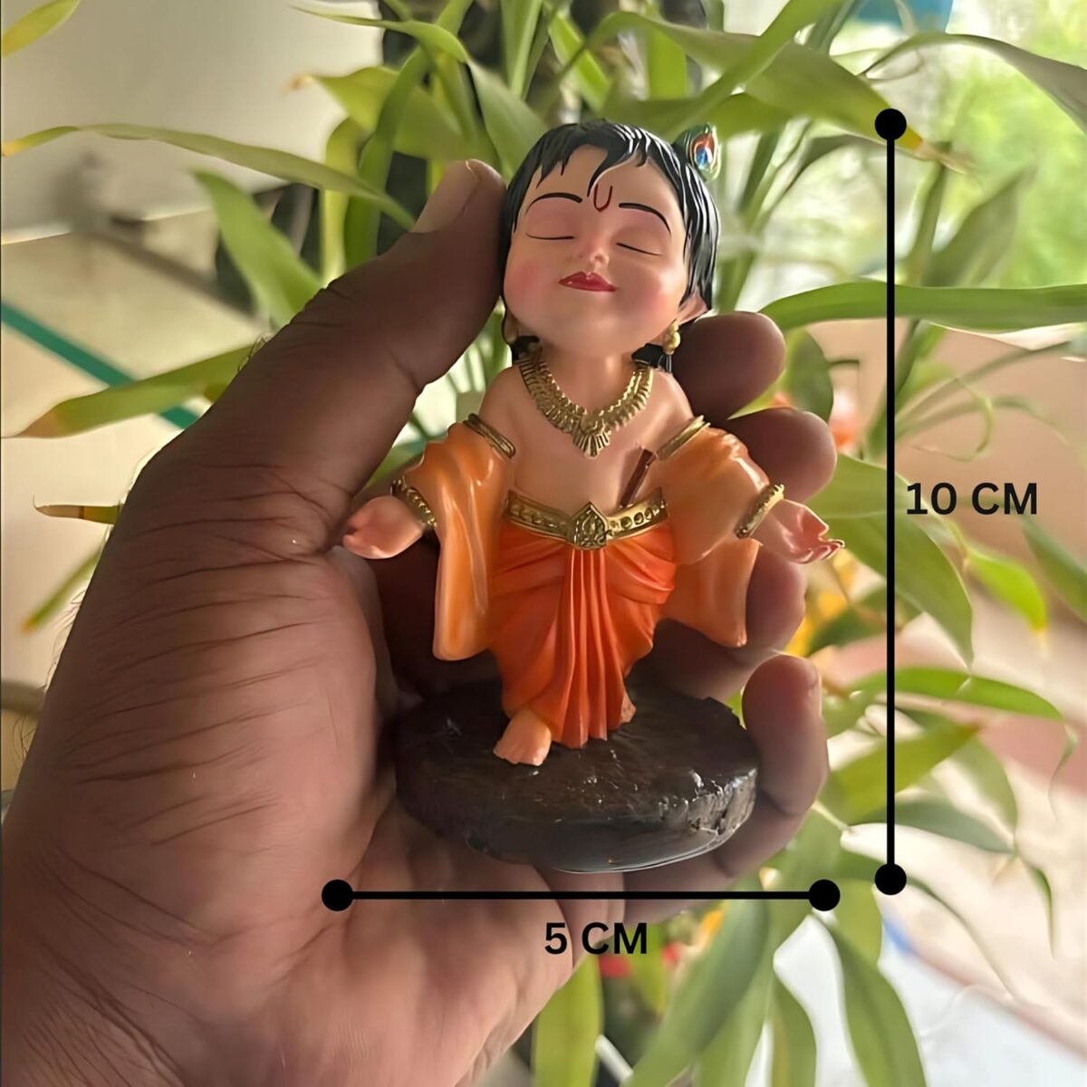 Bal Gopal Krishna Idol | Bal Gopal Murti | Krishna Idol Car Dashboard | Lord Krishna Idol for Car Dashboard Home Temple for Gifting - Image 5