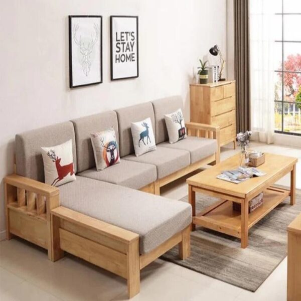 L Shape Sofa | Modern Sofa Set Design | Premium Pine Wood Corner Sofa | Living Room Furniture