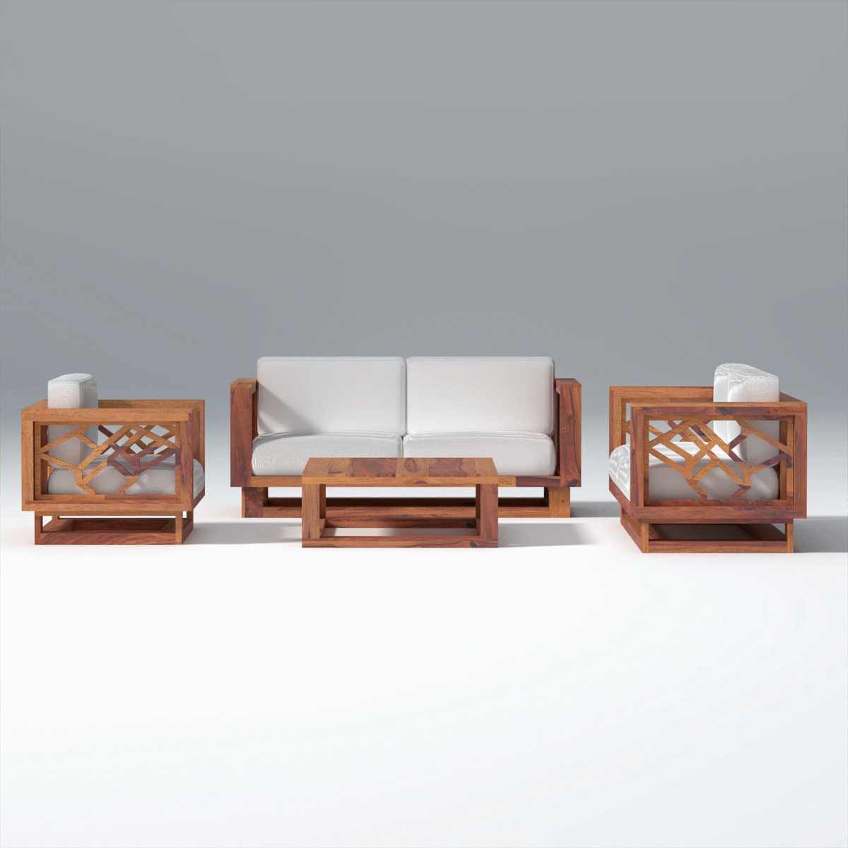 Sheesham Wood Stylish Wooden Sofa | Sofa Set Design | Wooden Sofa For Living Room - Image 2