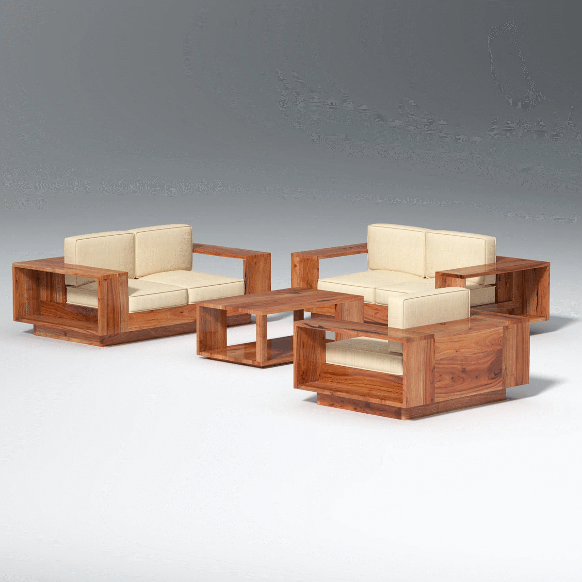 Sofa Set for Living Room | Wooden Sofa Set Online | Sheesham Wood - Image 3