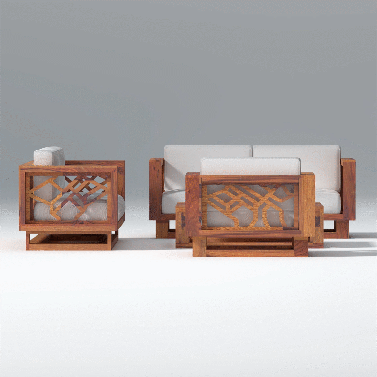 Sheesham Wood Stylish Wooden Sofa | Sofa Set Design | Wooden Sofa For Living Room - Image 3