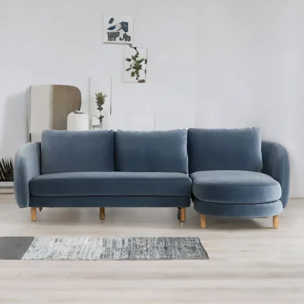 Modern Curved Velvet Sofa Set | Corner Sofa Set Design | L Shape  Sofa Set For Living Room