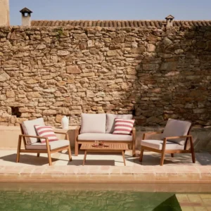 Harmony Haven Frares Sofa Set in Solid Wood | Simple Sofa Set Design | Solid Sheesham Wood Sofa Set For Living Room