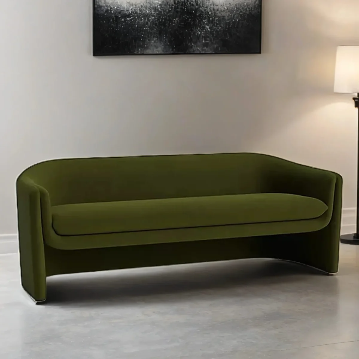 Savannah Performance 3- Seater Velvet Sofa Set | Simple Sofa Set Design | Solid Sheesham Wood Sofa Set For Living Room